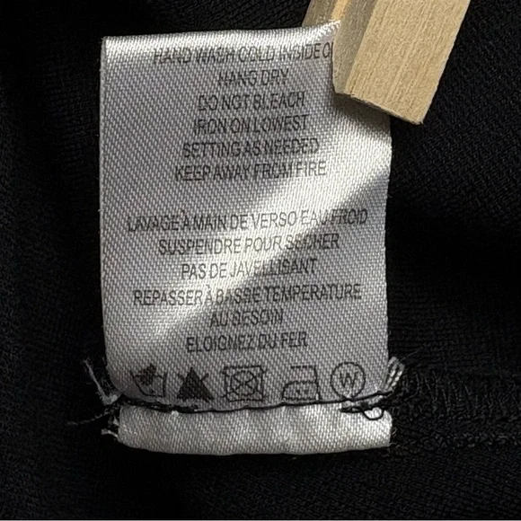 Samuel Dong Knit Flared Swirl Dress Or Duster Size M Full Zip Front Black - Picture 8 of 8